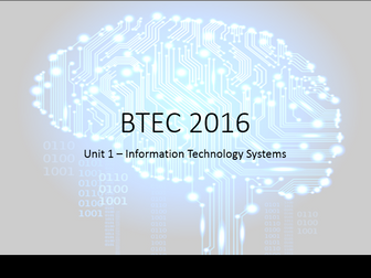 BTEC Nationals in Information Technology 2016 - Unit 1 - Learning Aim D & E