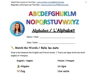 ABC - Alphabet - Bilingual - French-English (Mme Danielle)