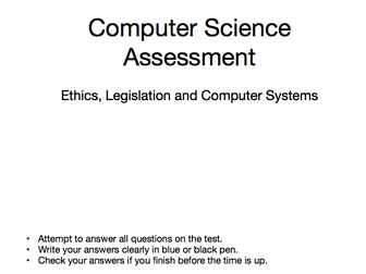 Ethics, Legislation and Computer Systems Assessment