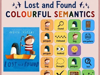 Lost and Found colourful semantics- build a sentence