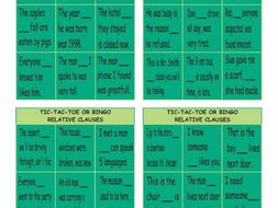 Relative Clauses Tic-Tac-Toe or Bingo