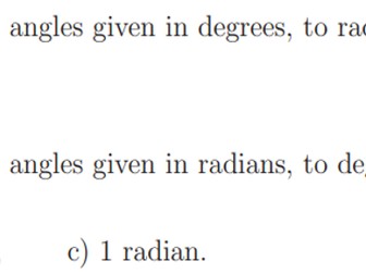 Topic: Measure Arc length and use Radians