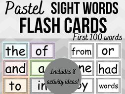 Sight Word Flash Cards First 100 Fry Words | Teaching Resources