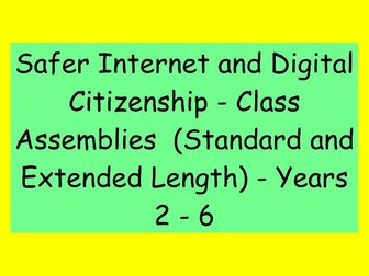 Premium Class Assemblies – Safer Internet/Digital Citizenship (Standard & Extended Versions)