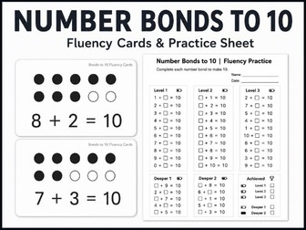 Number Bonds to 10 Fluency Intervention