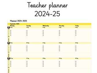 Teacher Planner