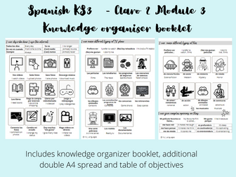 KS3 Spanish Knowledge Organizer Booklet - Claro 2 Module 3 'Aquí mando yo'