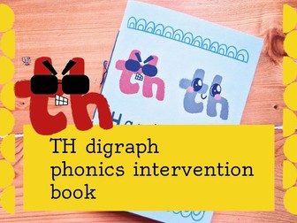 TH digraph phonics intervention book