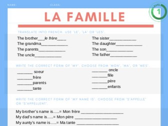French Family Activities