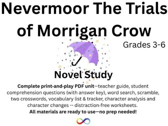 Novel Study for Nevermoor: The Trials of Morrigan Crow