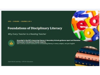 Foundations of Disciplinary Literacy - CPD Course | Why Every Teacher Is a Reading Teacher (Course 1