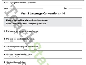NAPLAN - Language Conventions - Spelling Pack (Year 3)