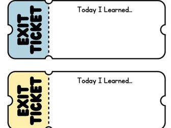 Exit Ticket - AFL