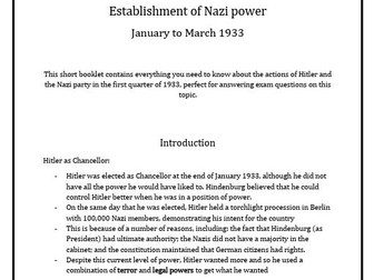 The Establishment of Nazi power A-level History (Jan-March 1933)