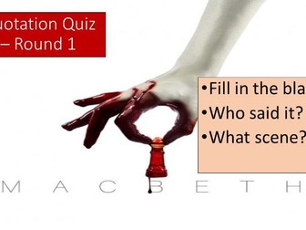 Macbeth Quotation Quiz