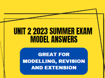 Criminology - 2023 Unit 2 Summer Exam with Model Answers