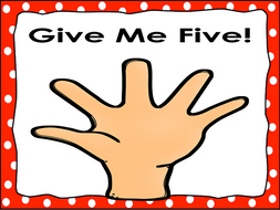 Classroom Rules Posters (Polka-Dot): Give Me Five!