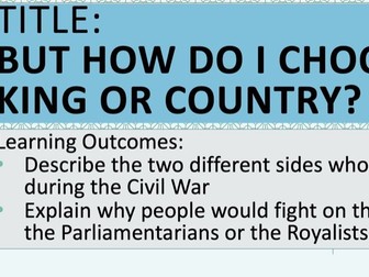 English Civil War: Choosing sides