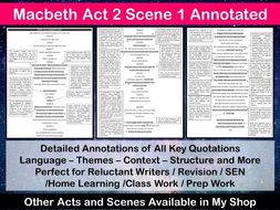 Macbeth Act 2 Scene 1 Annotated | Teaching Resources