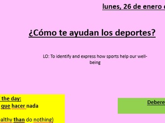 Los deportes me ayudan - Lesson