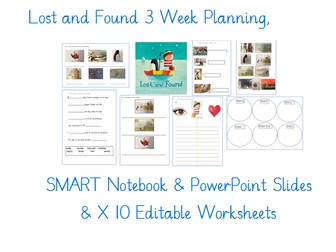 Lost and Found 3 Week Planning, Slides and Resources