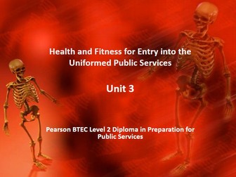 BTEC Level 2 Public Services - Unit 3 - Health and Fitness - Skeletal System