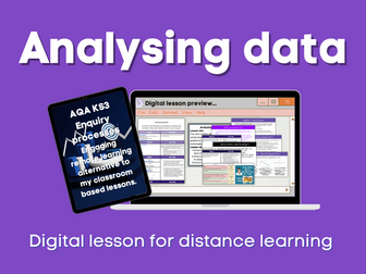 Analysing data Distance learning