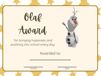 30 Disney & Pixar End of Year Class Awards Certificates