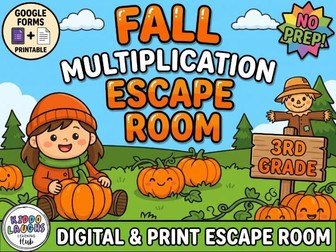 Multiplication KS2 & 3rd Grade Escape Room