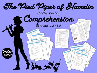 Classic Poetry Comprehension Pied Piper of Hamelin Stanzas 12-15