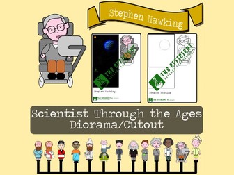 Stephen Hawking - Diorama/Cutout - Scientists Through The Ages