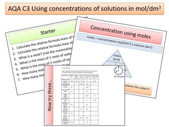 AQA C3 Using concentrations of solutions in mol/dm3 (Triple only)