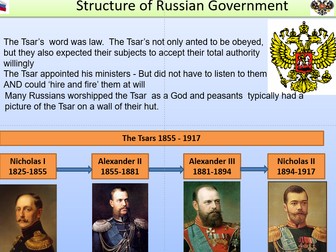 Alexander II - Reasons for the Reforms - A Level History