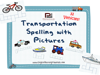 Transportation Spelling with Pictures