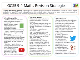 Revision Strategies and Resources (GCSE 9-1 Mathematics)