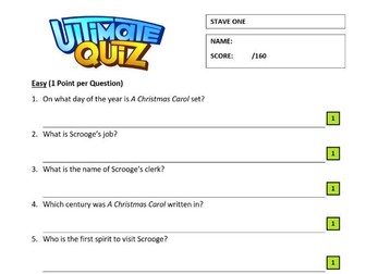 'A Christmas Carol' Ultimate Quizzes