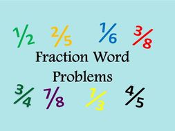 Fraction Word Problems with answers