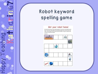 Robot keyword spelling game
