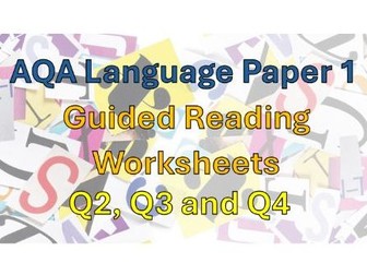 AQA GCSE Language Paper 1 Guided Worksheets