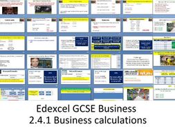 Edexcel GCSE Business - Theme 2 - 2.4.1 Business calculations ...
