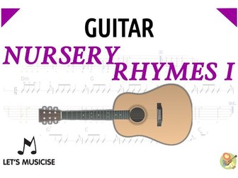 Nursery Rhymes 1  for Guitar (& Bass) with Tablatures/note names, Chord Charts