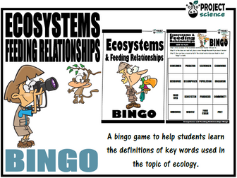 Ecosystems and Feeding Relationships Bingo