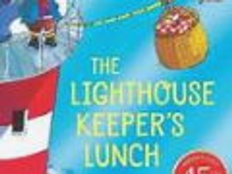 The lighthouse keeper's lunch vocab sheet with a qr link to the story