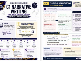 GCSE EDUQAS C1 Narrative writing intervention