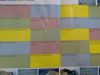 AQA Geography Paper 1 Revision Grids