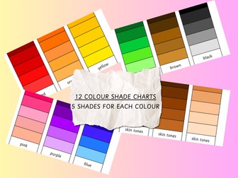 Colour charts (paint strip style)