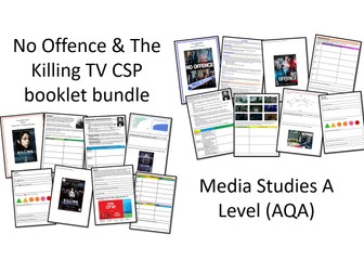 AQA A Level Media Studies TV CSP bundle (The Killing & No Offence)