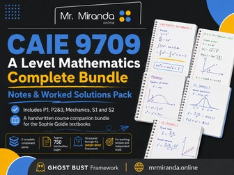 CAIE 9709 Maths Notes & Worked Solutions Complete Bundle
