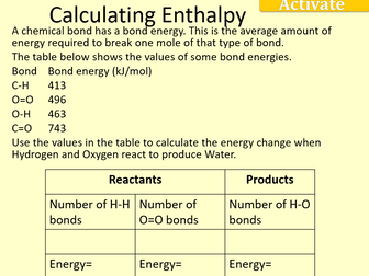 AQA Energy Changes  Bond Calcs LPA