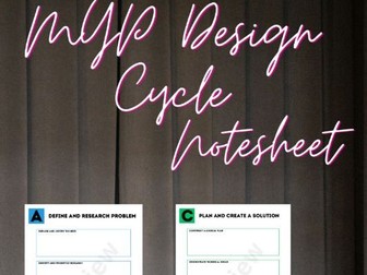 MYP/IB Design Cycle Notesheet